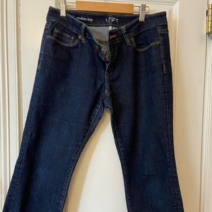 Ann Taylor LOFT modern crop Jean dark rinse, 28/6P